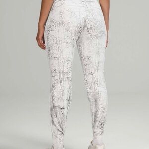 Lululemon White and Gray Jogger Pants